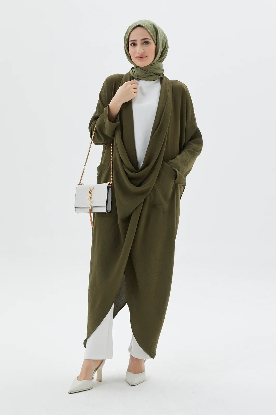 Kangaroo Abaya Modest Green Outfit