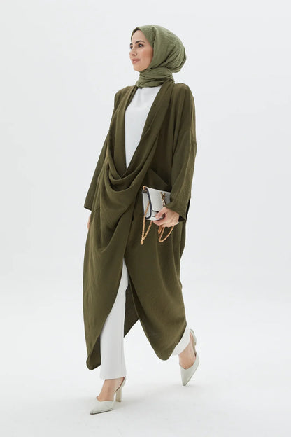 Kangaroo Abaya Modest Green Outfit