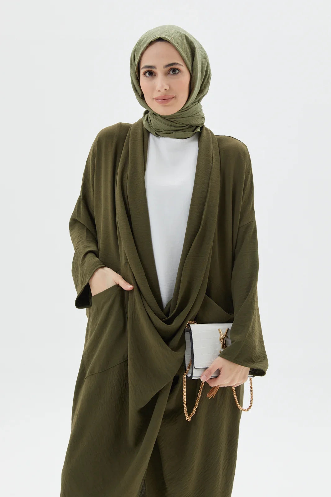 Kangaroo Abaya Modest Green Outfit