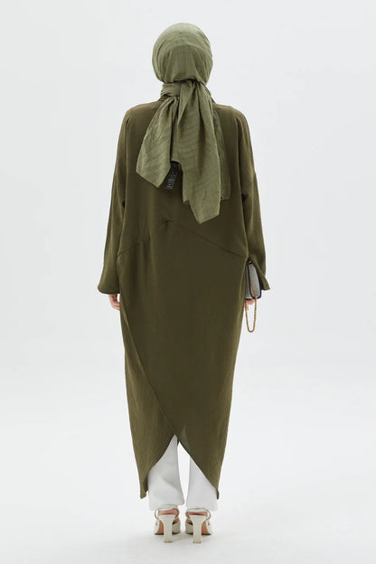 Kangaroo Abaya Modest Green Outfit