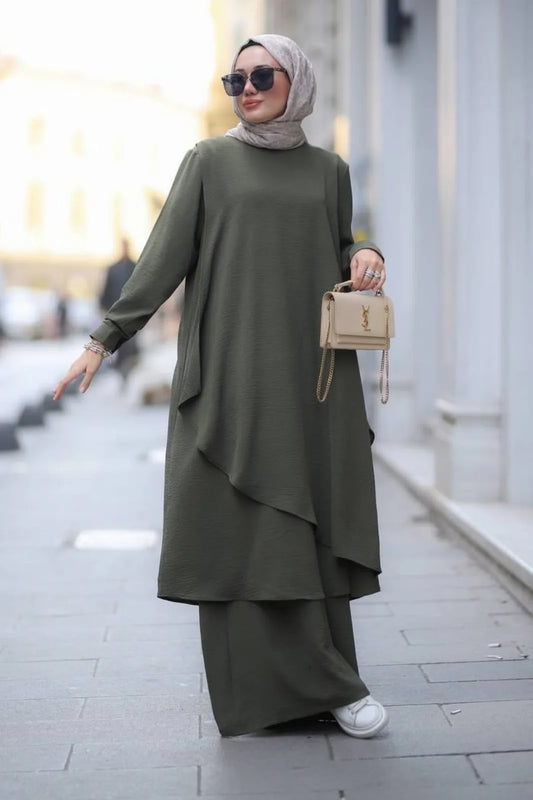 Green Cross Abaya Stylish at Turkista