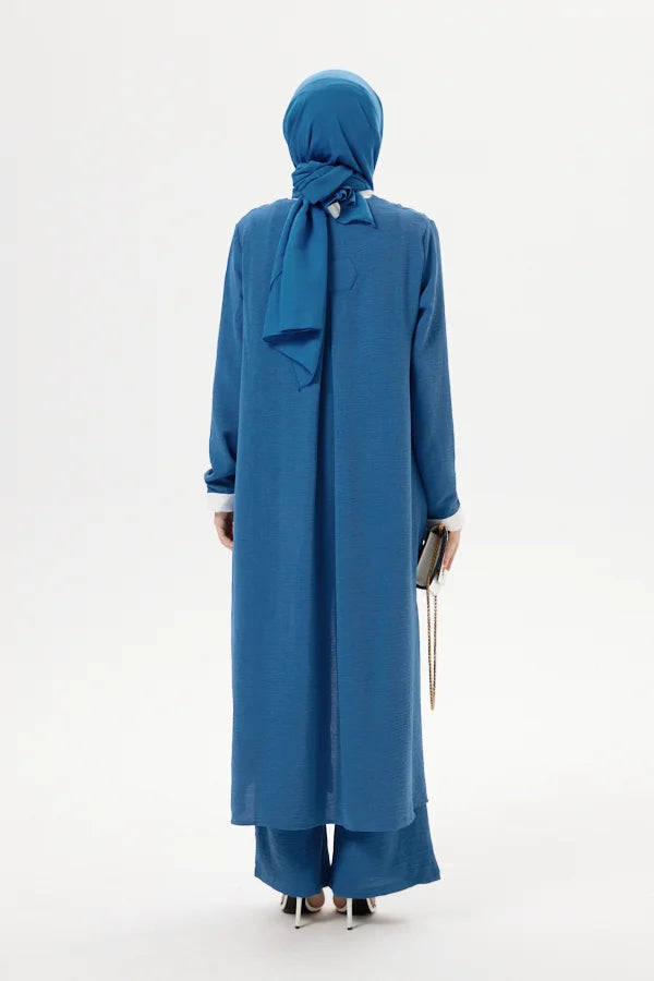 Step Up Your Style with Turkista's Blue Abaya Set