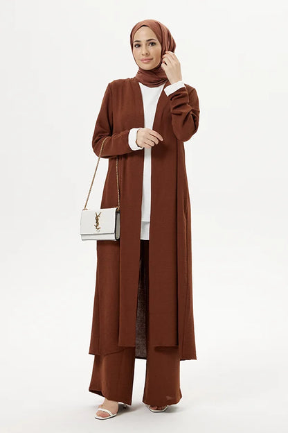 Step Up Your Style with Turkista's Full Set Coffee Brown Abaya