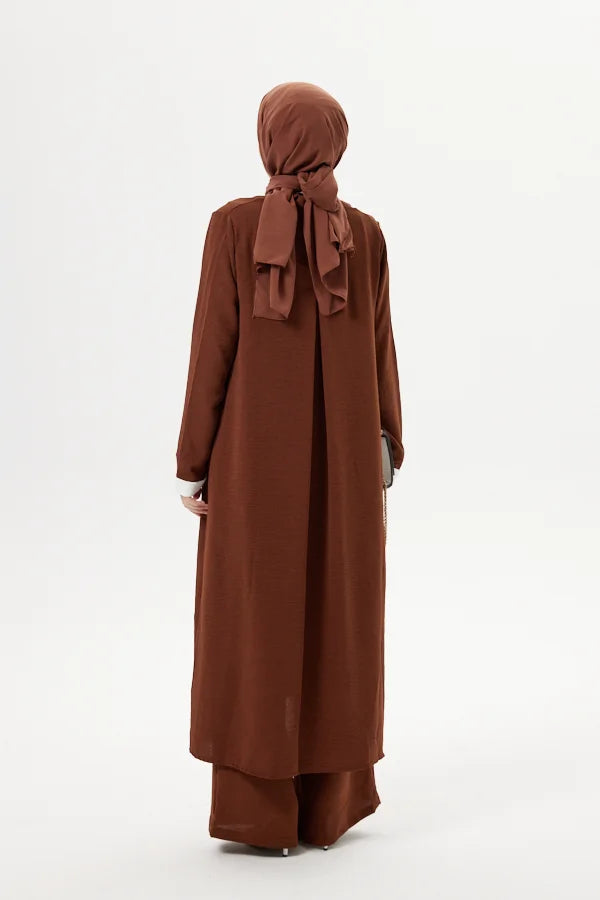 Step Up Your Style with Turkista's Full Set Coffee Brown Abaya