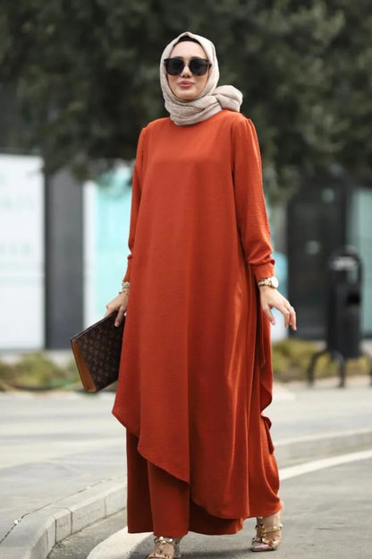 Stylish Burnt Orange Abaya A Modest Outfit for Women