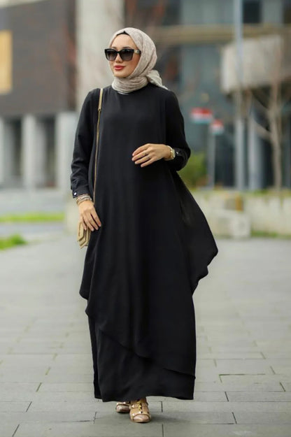 Stylish Black Knitwear Abaya Only at Turkista