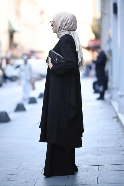 Black Abaya Modest Evening Dresses