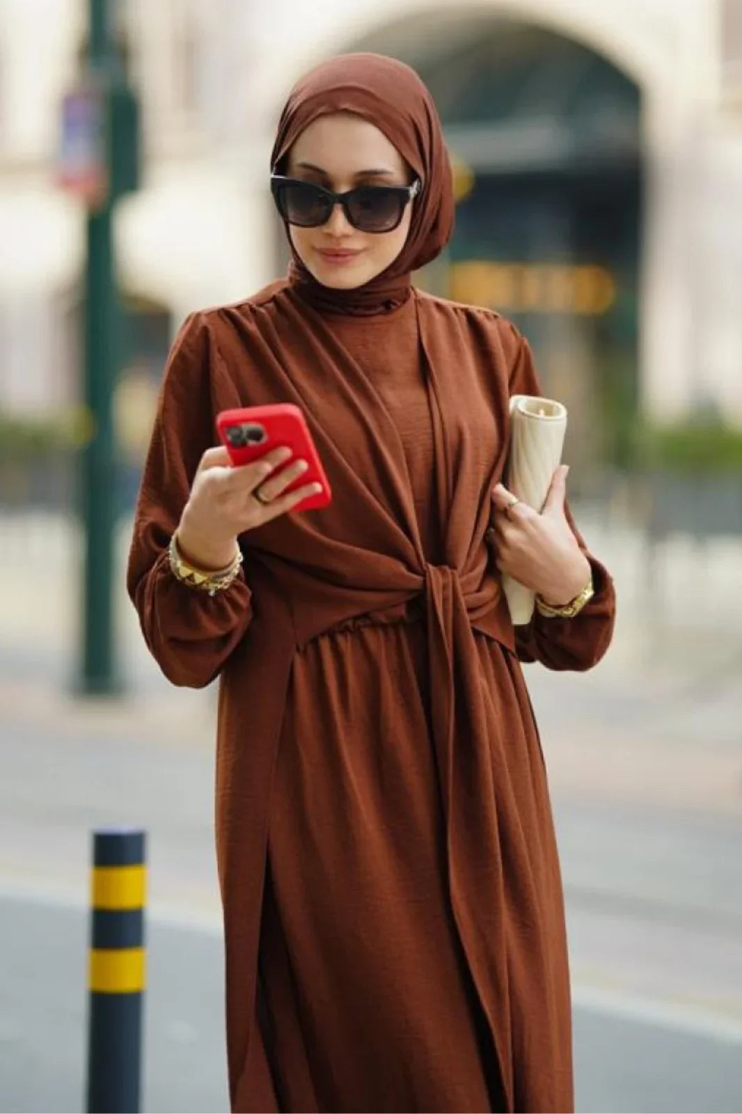 Coffee Brown Abaya A Modest Chic Outfit from Turkista