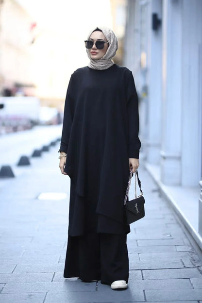 Black Abaya Modest Evening Dresses