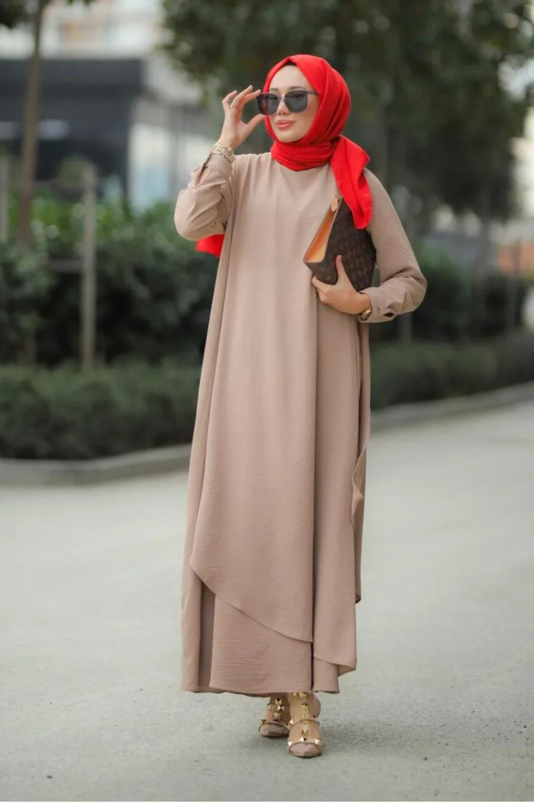 Stylish Sandy Brown Abaya Only at Turkista