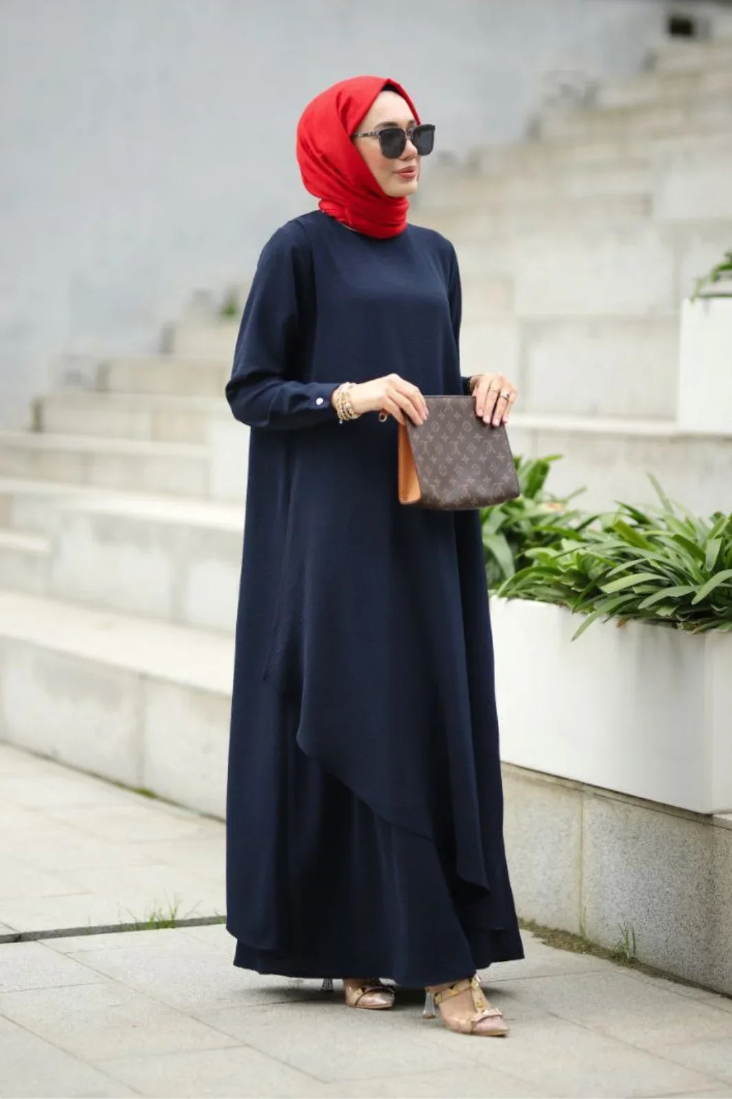 Stylish Navy Blue Abaya A Modest Outfit