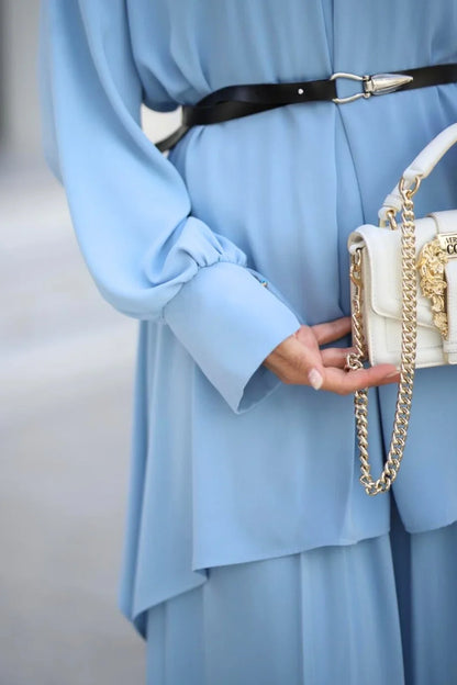 Modest Cornflower Blue Tunic Set