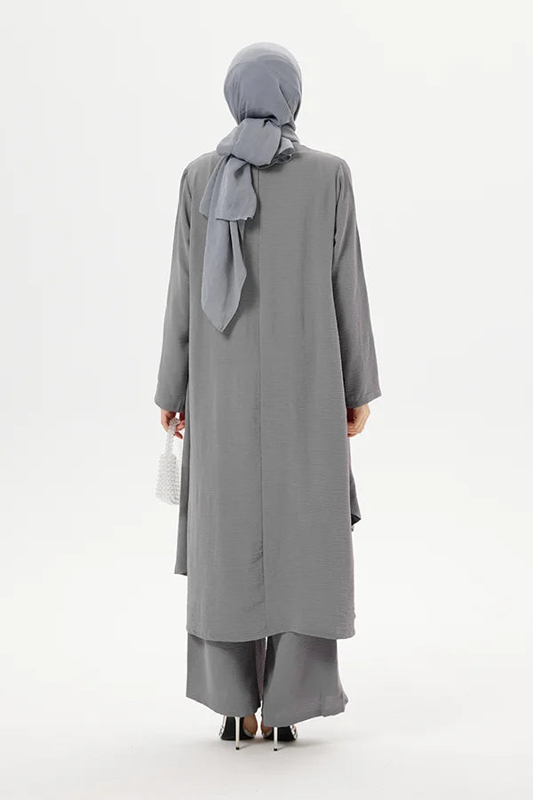 Two-Piece Grey Abaya Travel Set 